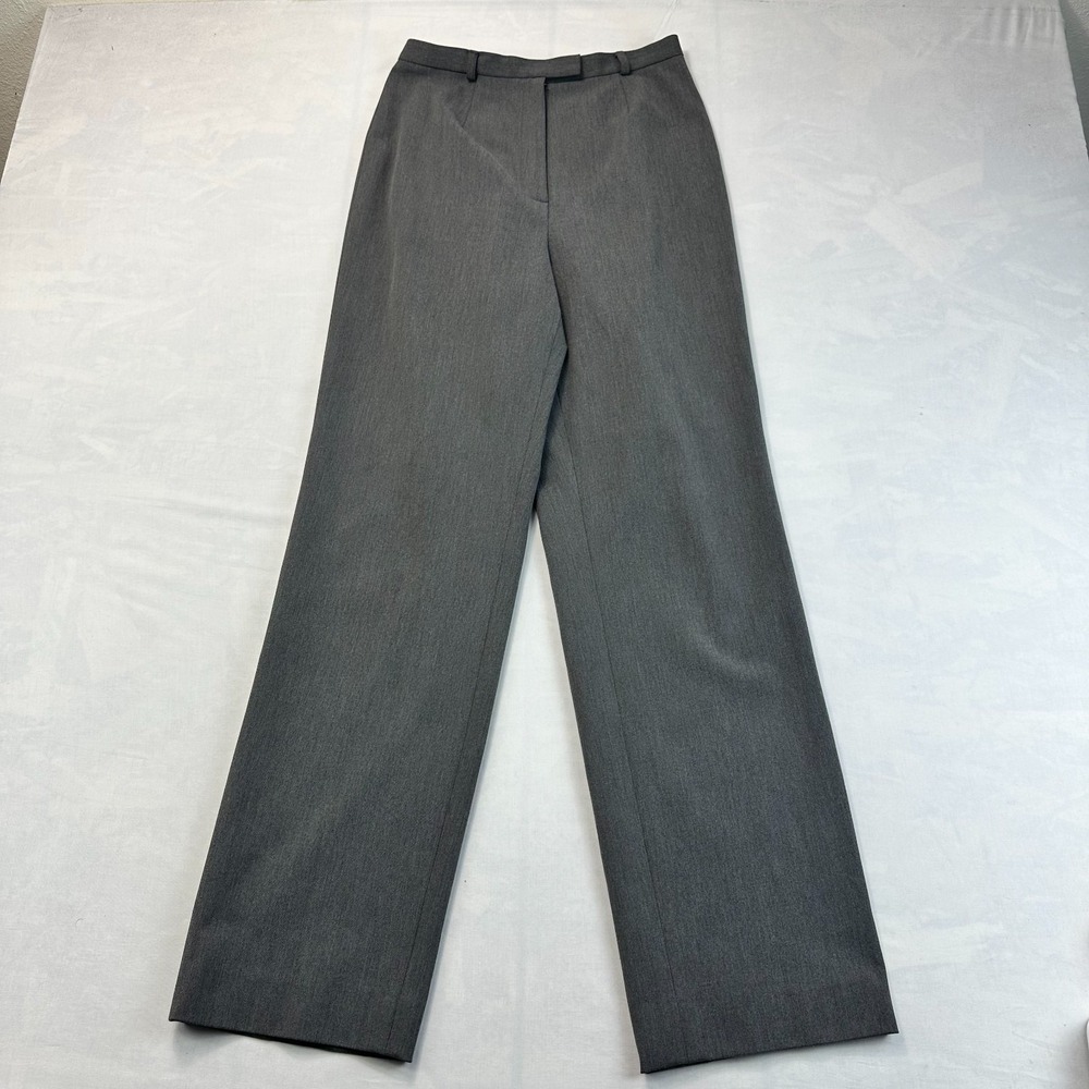 Preview Collection Dress Pants Women 4 Gray Stretch Professional Formal Wide Leg
